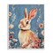 Stupell Industries Whimsical Rabbit on Blue Framed Giclee, design by Sara Culpepper